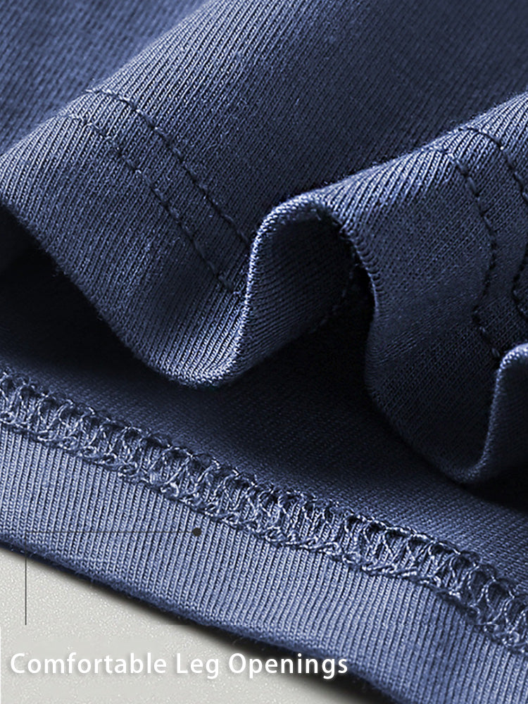 4 Pack Men's Mid-Rise Cotton Antibacterial Breathable Trunks