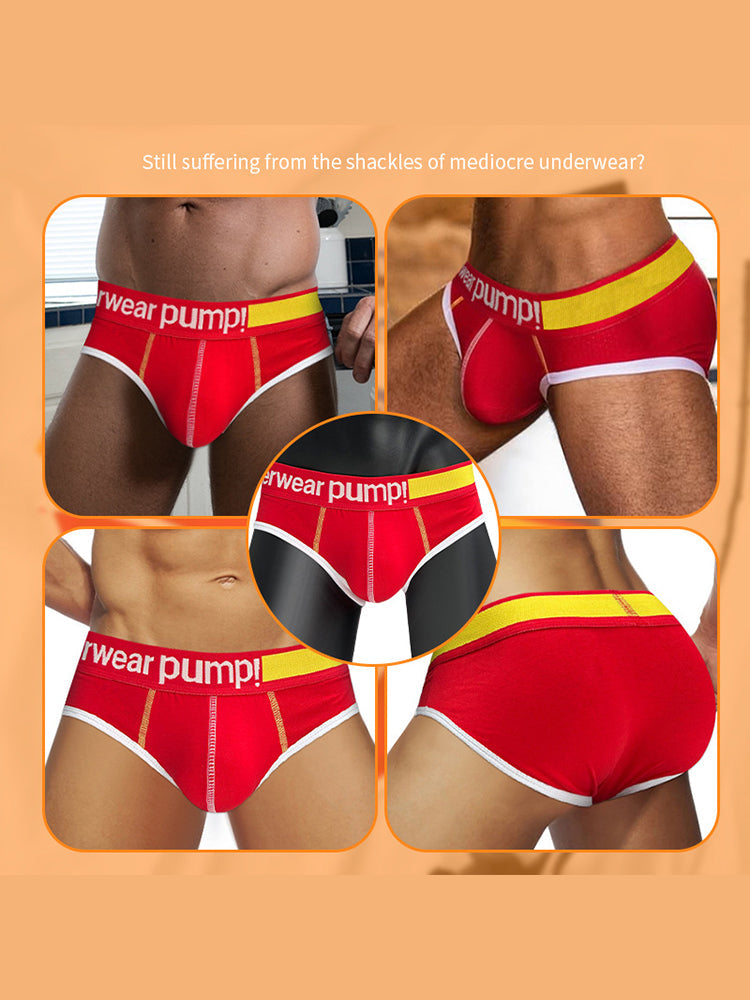 2 Pack Men's Middle-Rise Cotton Sexy Briefs