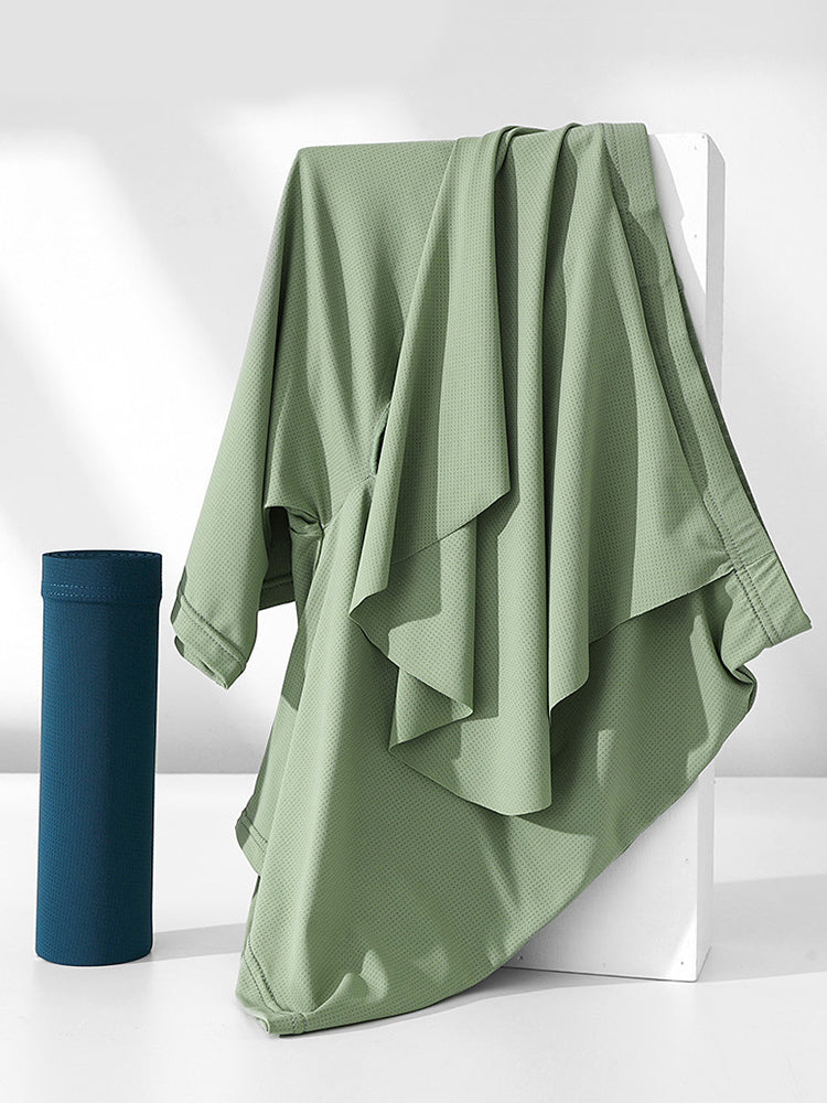 Men's Ice Silk Raised Opening Culottes Mesh Plus Length Boxer Briefs