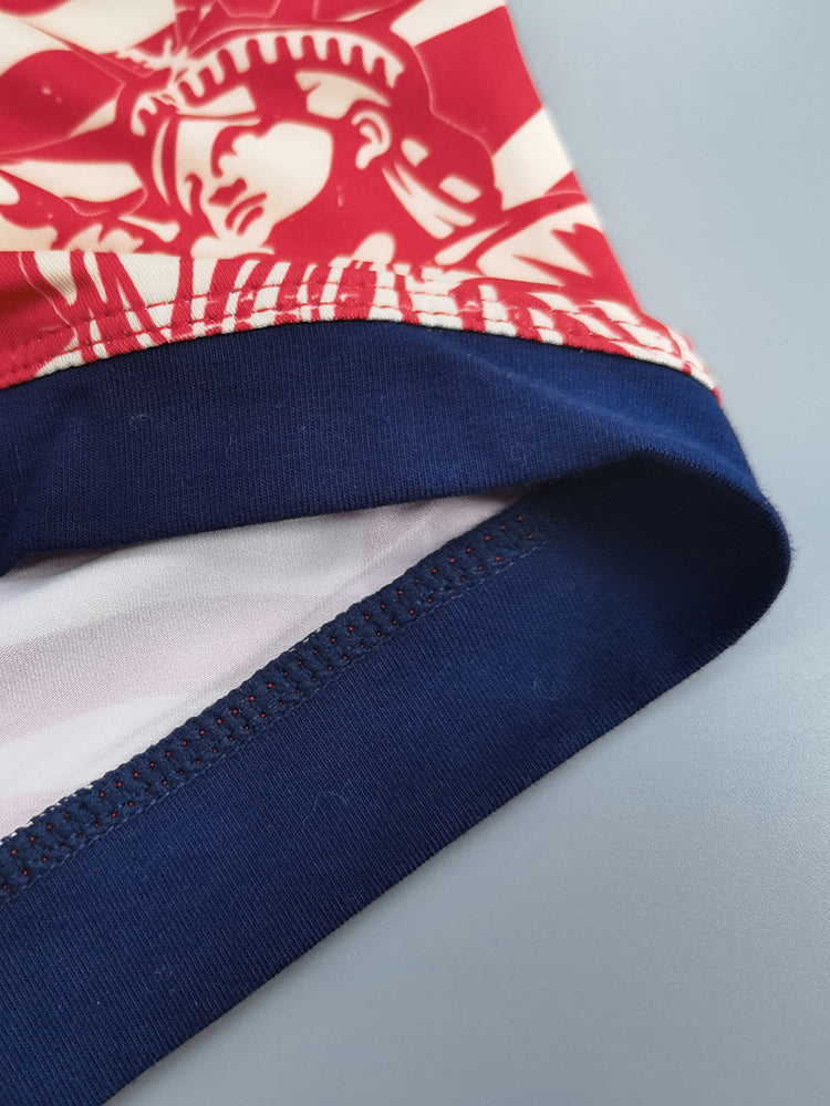 2 Pack Men's Statue of Liberty Print Comfortable and Breathable Trunks