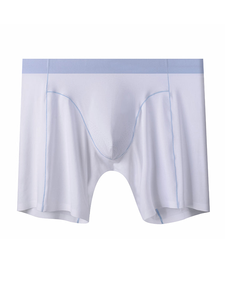 2 Pack Men's Sports Anti-Chafing Ice Silk Quick-Dry Boxers Briefs & Midway Briefs