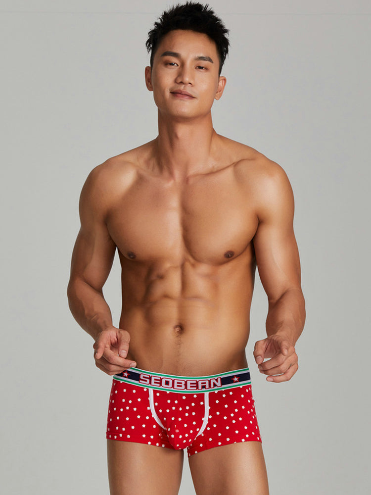 Men's Christmas Holiday Pouch Cotton Underwear