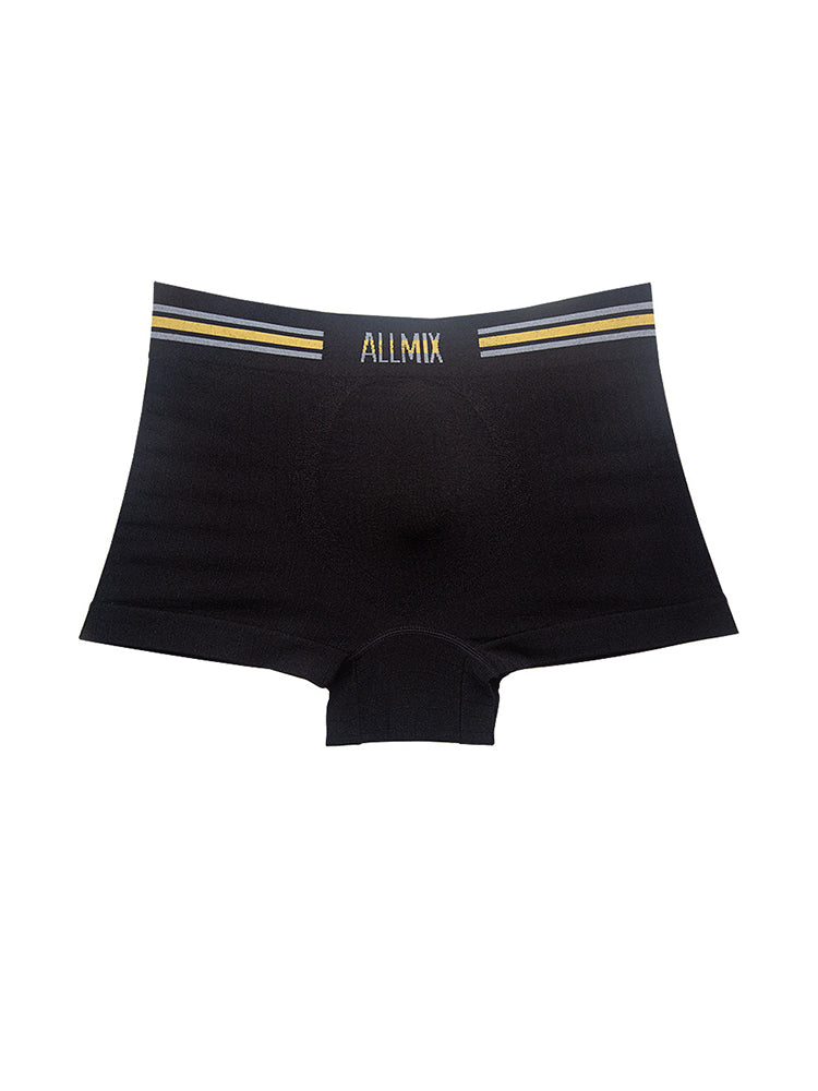 3 Pack ALLMIX Men's Sexy Striped Seamless Low Waist Boxers Briefs