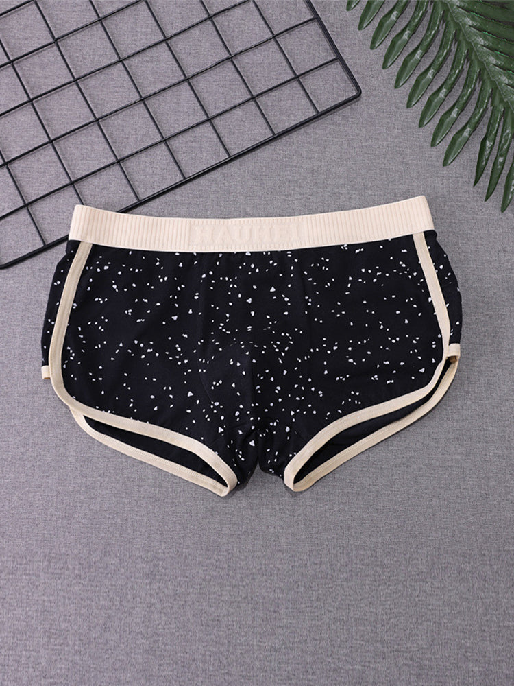 4-pack Men's Starry Sky Pure Cotton Personality Trendy Youth Boxer Briefs