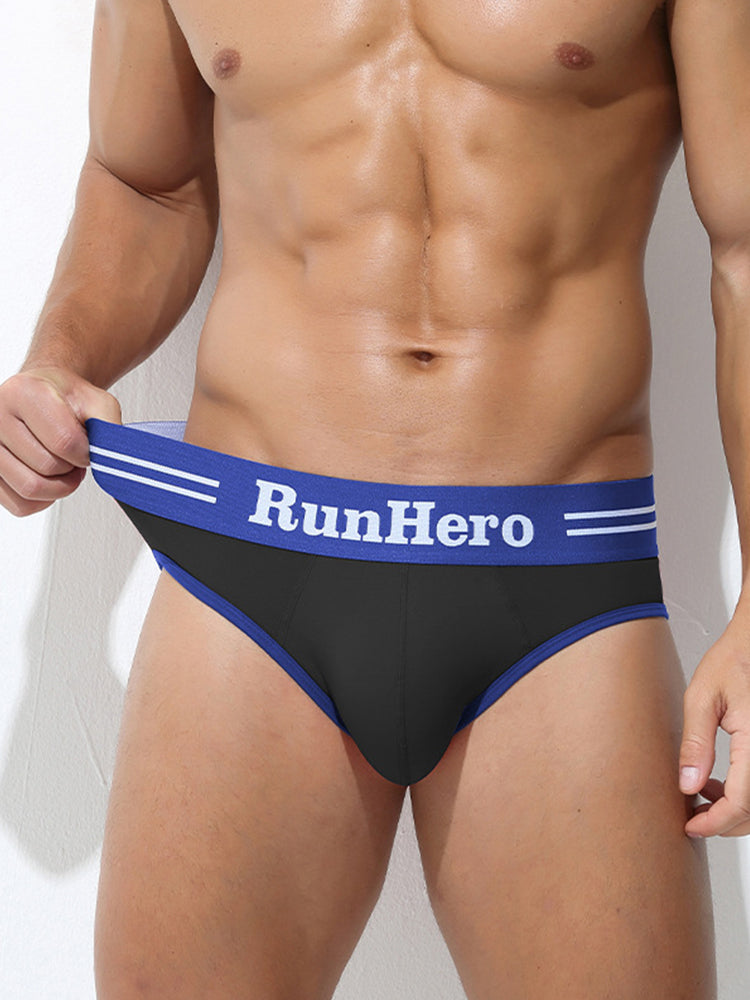 3 Pack Men's Low-Rise Sports Breathable Fitness Hip-Lifting Cotton Briefs