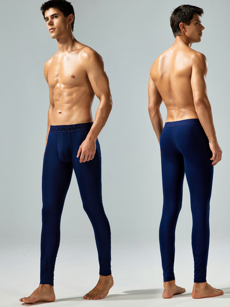 Seobean Men's Thin Autumn and Winter Essential Thermal Underwear Long Pants