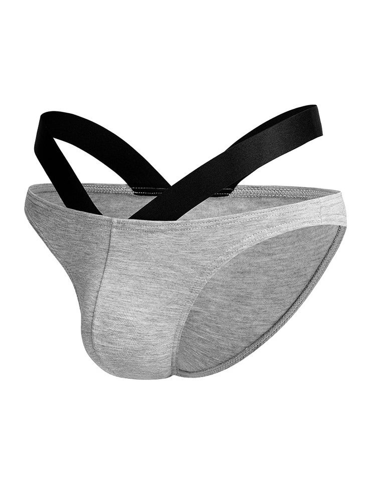 3-pack Men's Double-layer Pouch V-neck Double-waist Bikini