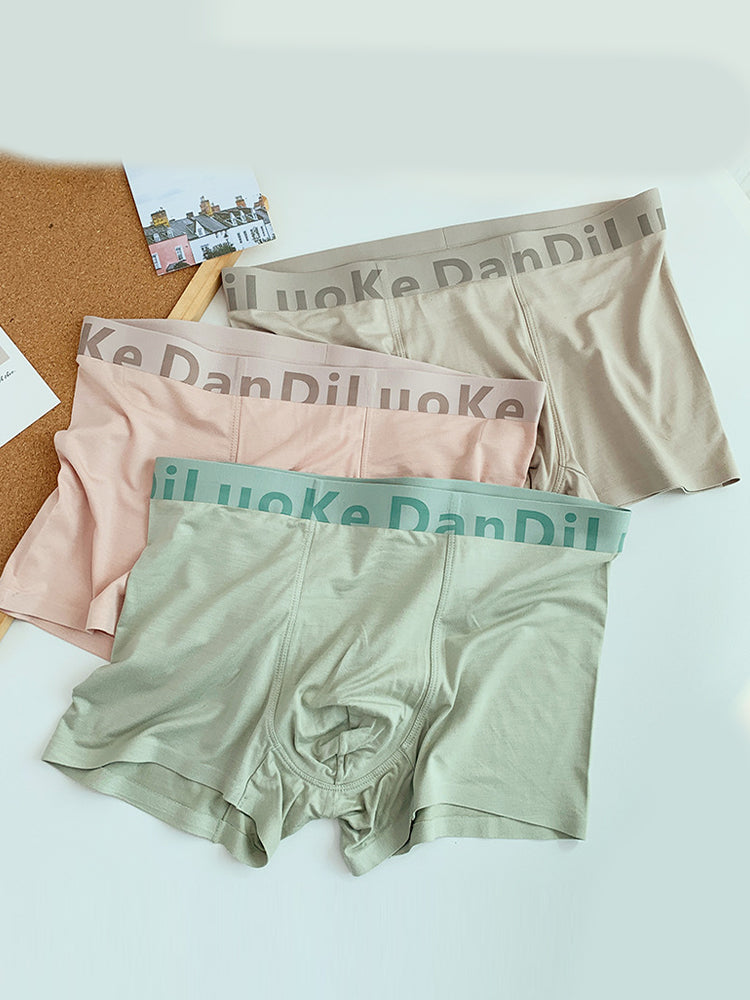 3 Pack Men's Antibacterial Seamless Boxer Briefs