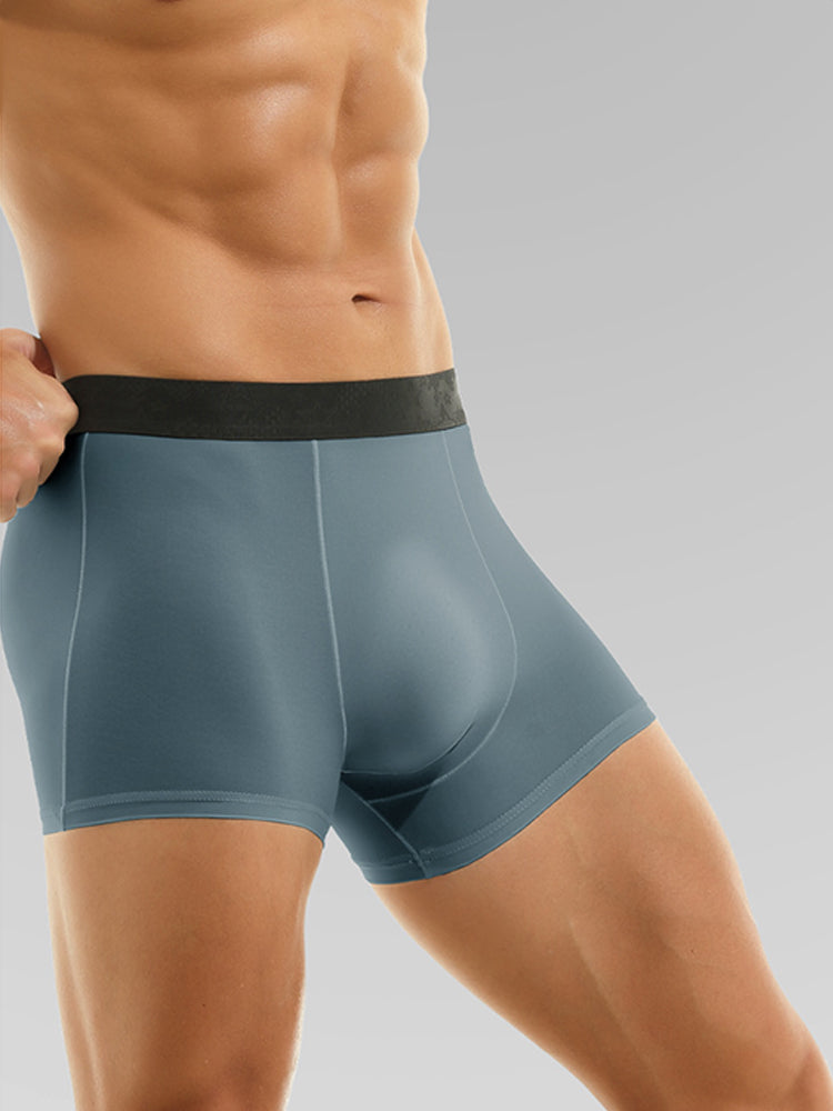 4 Pack Men's Silky Thin Seamless Trunks