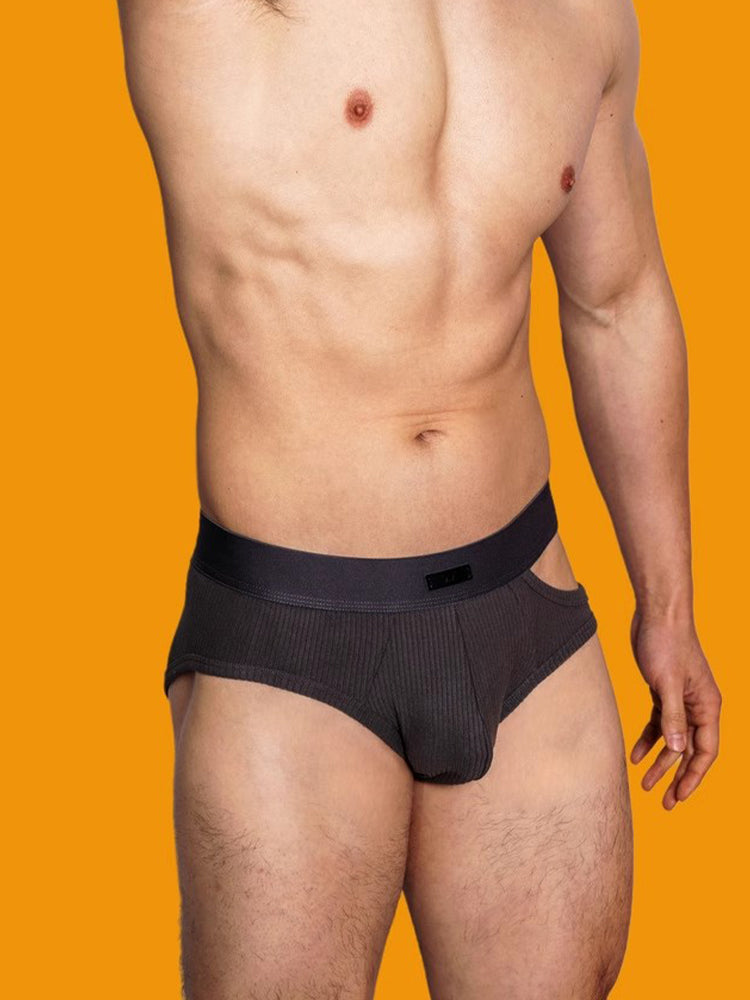 2 Pack Men's Low-Rise Sexy Side-Opening Briefs