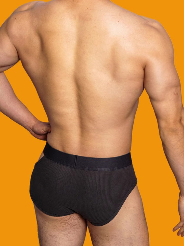 2 Pack Men's Low-Rise Sexy Side-Opening Briefs