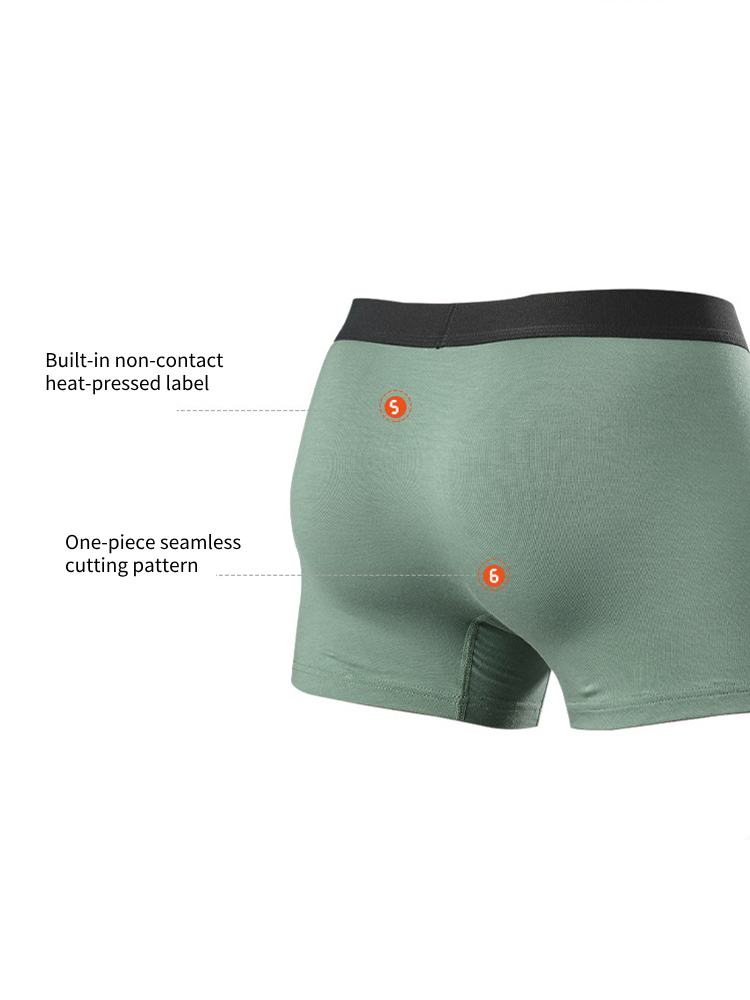 3-pack Men's Sports Antibacterial Graphene Boxer Shorts