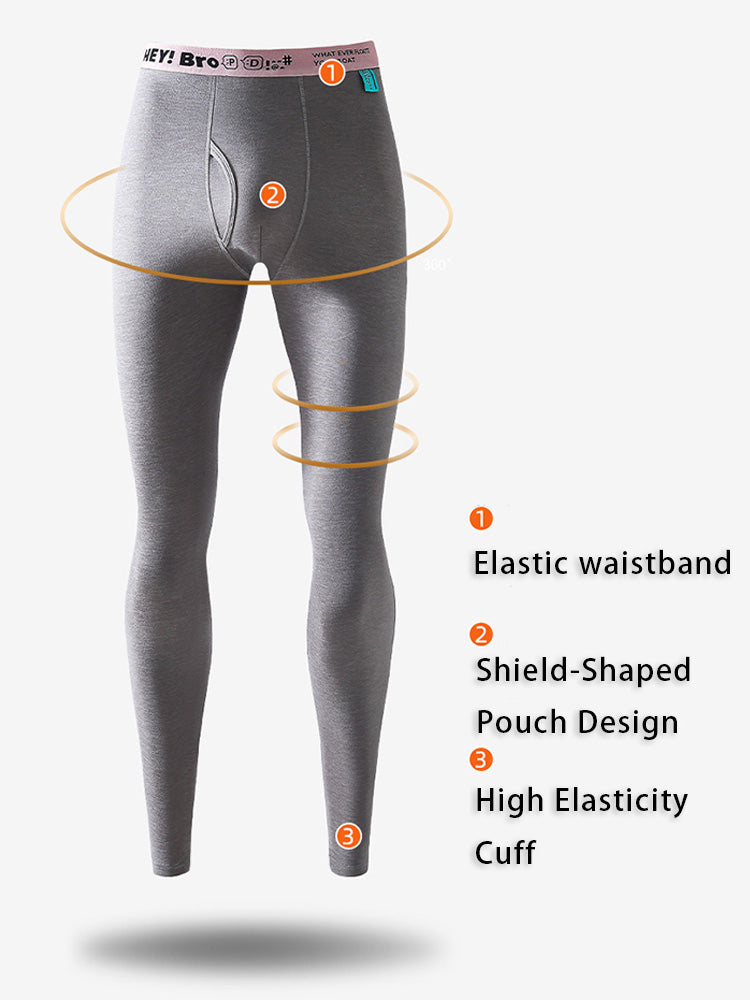 Men's Thermal Pants with Fleece Lining, Thickened Sports Base Layer Pants