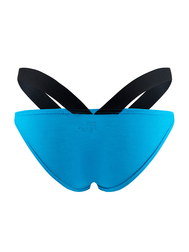 3-pack Men's Double-layer Pouch V-neck Double-waist Bikini