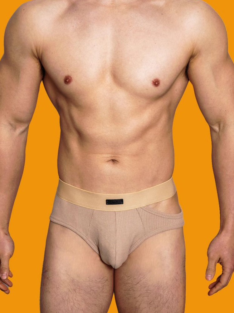2 Pack Men's Low-Rise Sexy Side-Opening Briefs