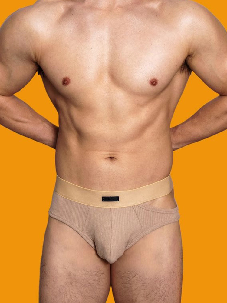 2 Pack Men's Low-Rise Sexy Side-Opening Briefs