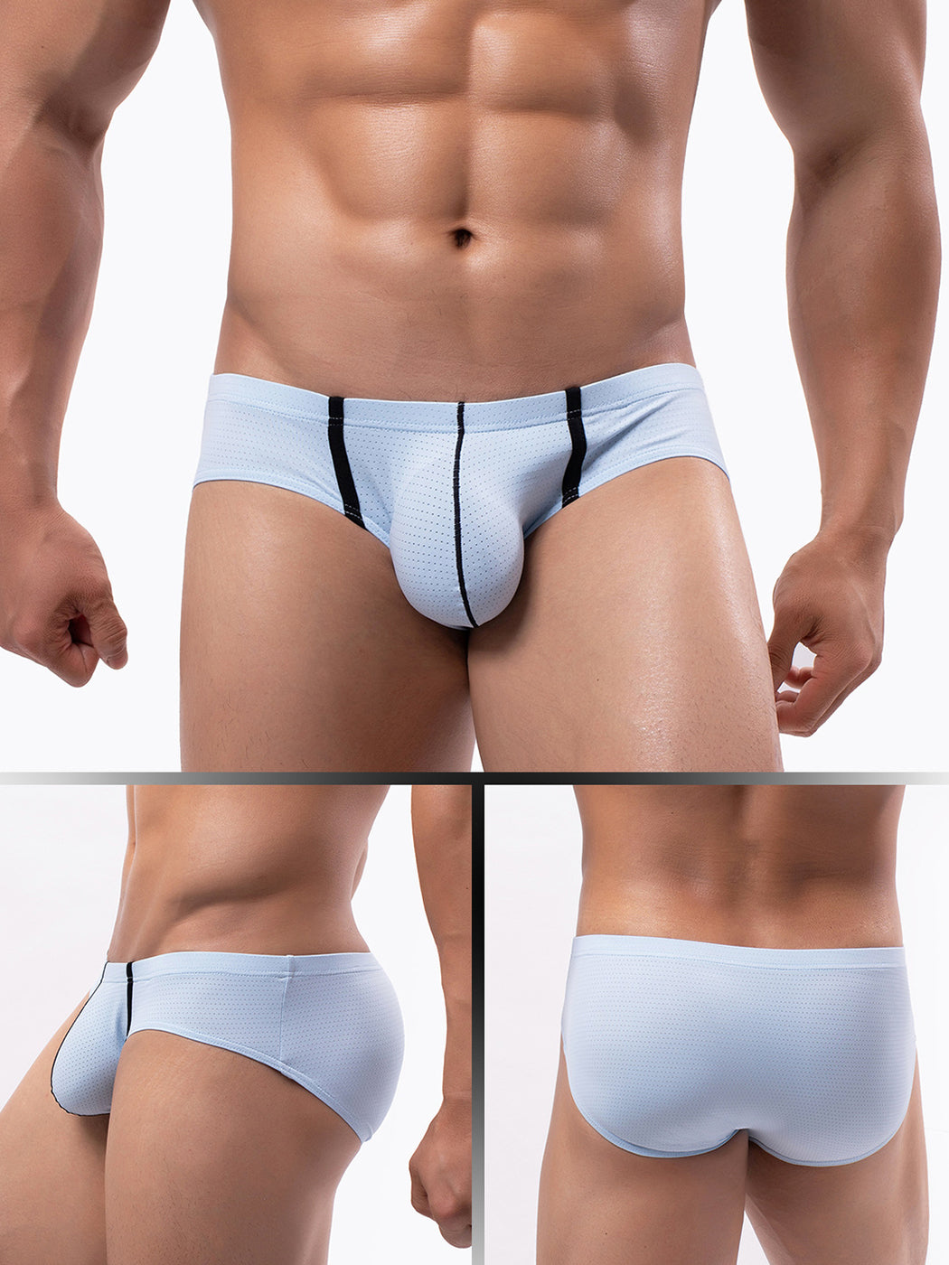 4 Pack Men's Low-rise Breathable Mesh Briefs