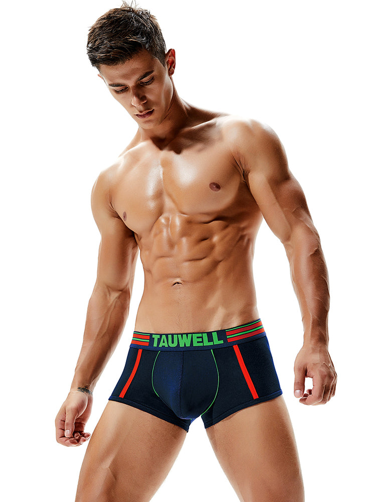 2 Pack Men's Low-Rise Cotton Breathable Trunks Suitable for Sports