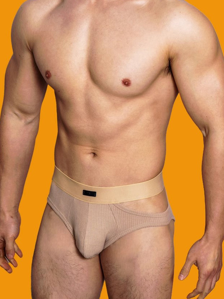 2 Pack Men's Low-Rise Sexy Side-Opening Briefs