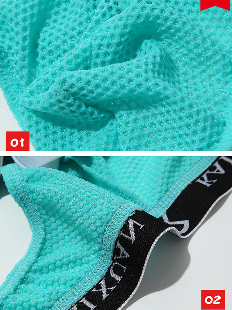 3 Pack Men's Soft Elastic Comfortable Breathable Low Waist Sexy Thong