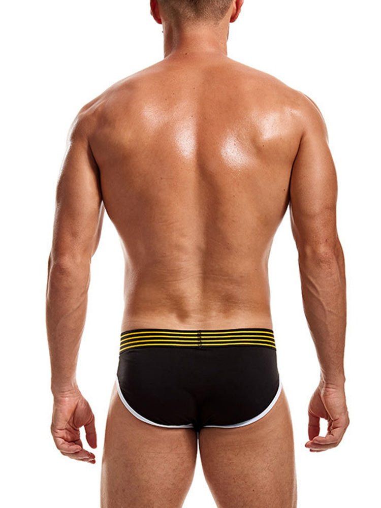 Men's Spliced Color Pouch Briefs