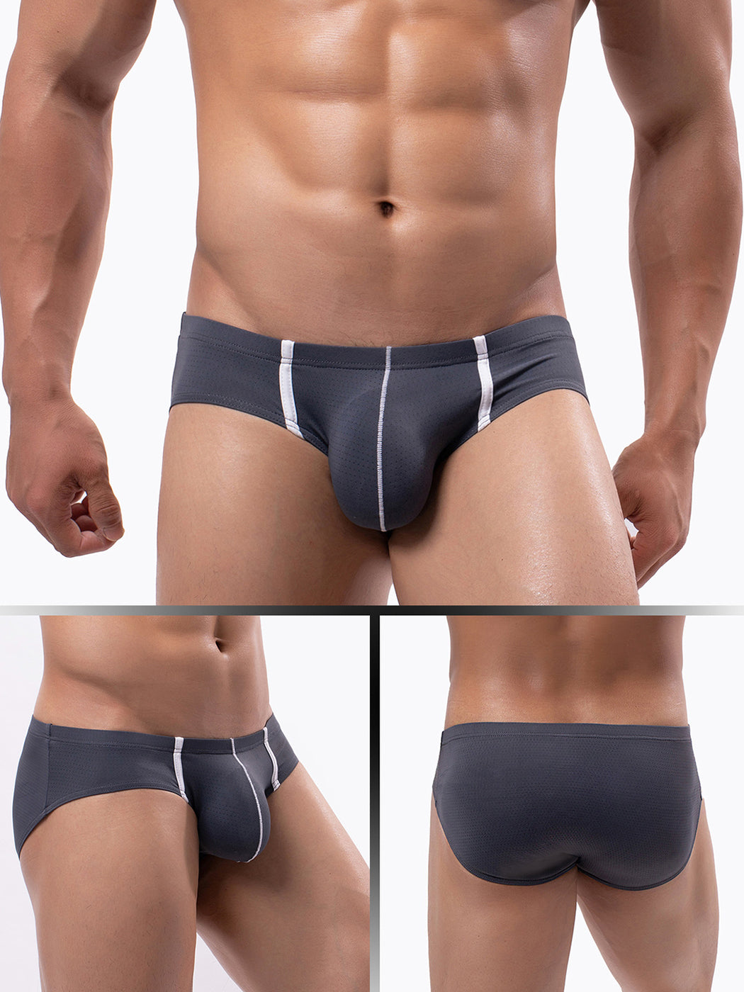 4 Pack Men's Low-rise Breathable Mesh Briefs