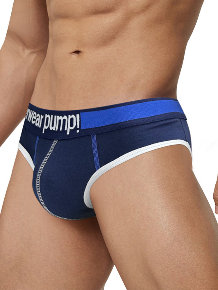 2 Pack Men's Middle-Rise Cotton Sexy Briefs