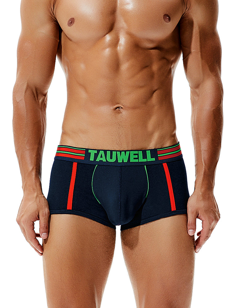 2 Pack Men's Low-Rise Cotton Breathable Trunks Suitable for Sports