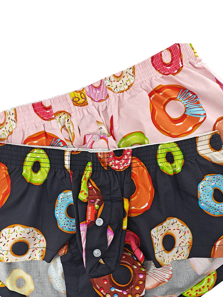 2 Pack Men's Cotton Casual Trunks Underwear