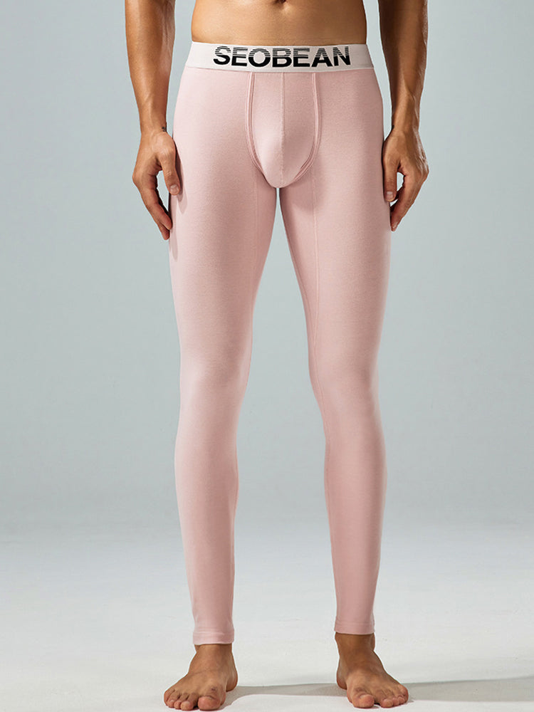 Seobean Men's Thin Autumn and Winter Essential Thermal Underwear Long Pants