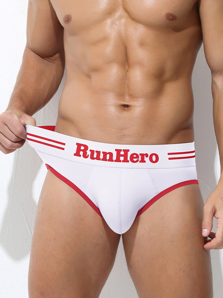 3 Pack Men's Low-Rise Sports Breathable Fitness Hip-Lifting Cotton Briefs