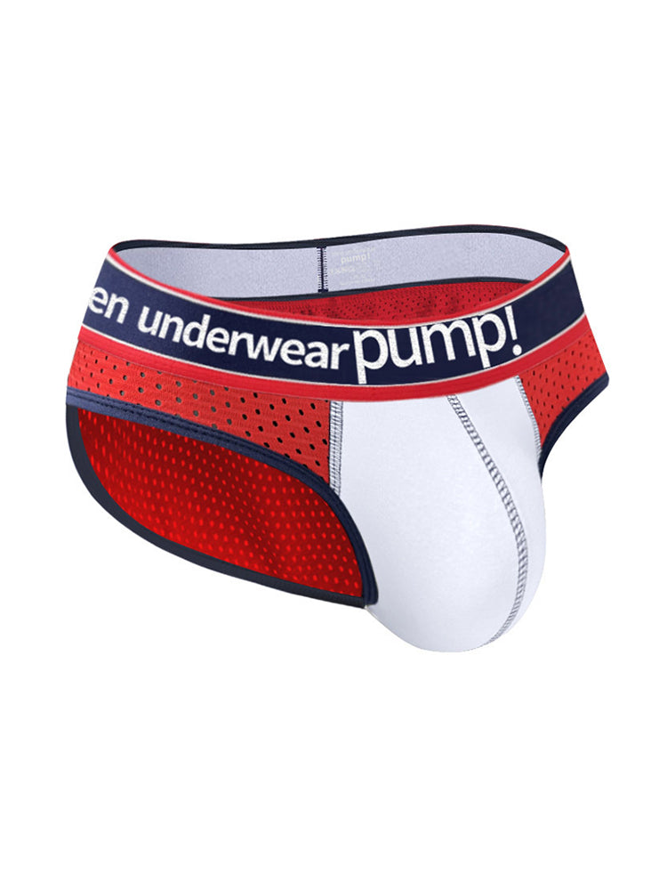 2 Pack Men's Breathable Mesh Comfortable U-convex Large Pouch Sports Briefs