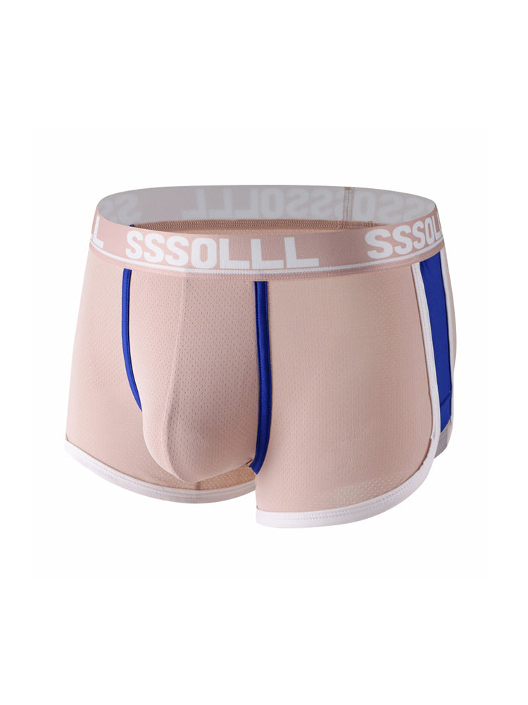 3 Pack Men's Mid-Rise Ice Silk Mesh Trunks