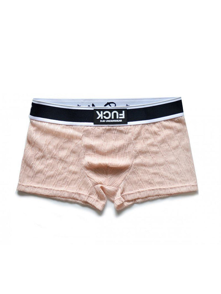 3 Pack Men's Lace Mesh Quick-Drying Breathable Solid Color Trunks