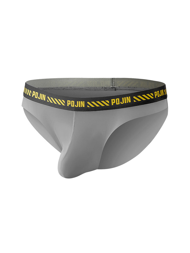 3 Packs of Men's Breathable Sports Ice Silk Seamless Briefs