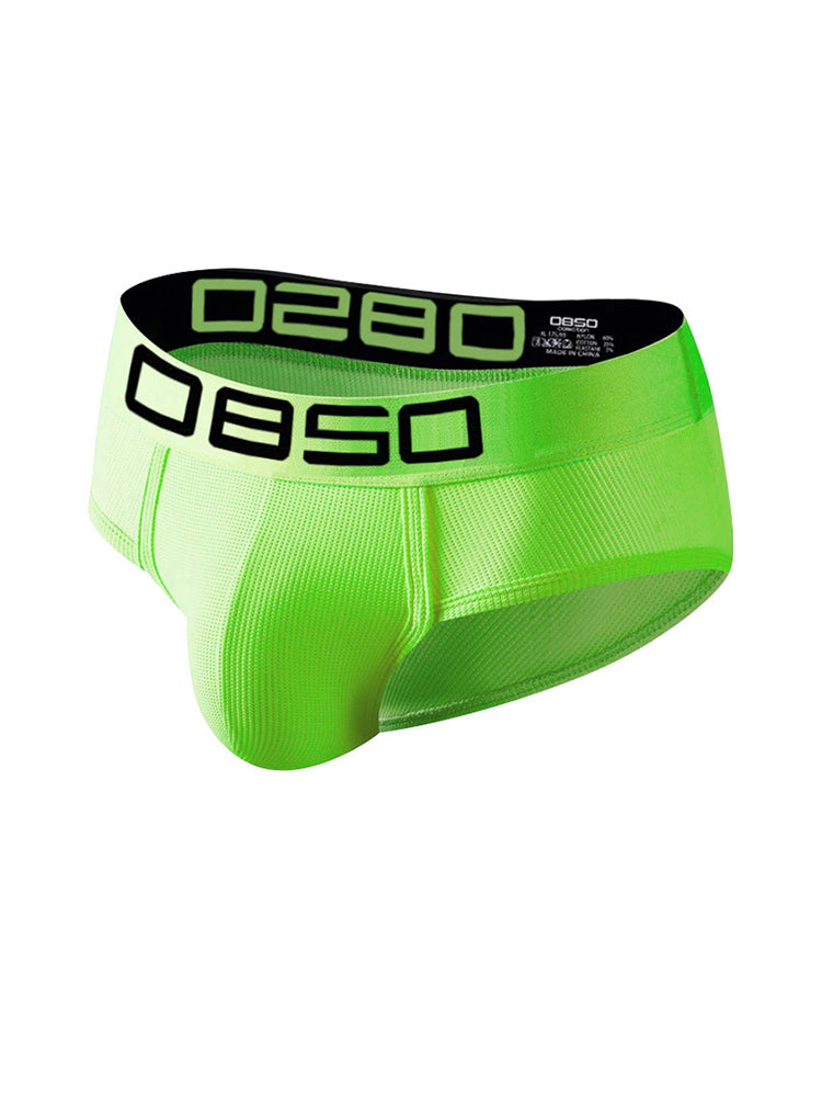 2 Pack Men's Comfortable Breathable Sports Solid Color Briefs