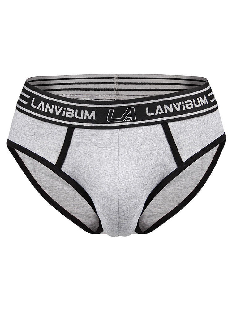 Men's Spliced Color Pouch Briefs