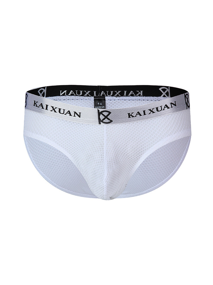 3 Pack Men's Soft Skin-Friendly Ice Silk Thin Low-Rise Briefs