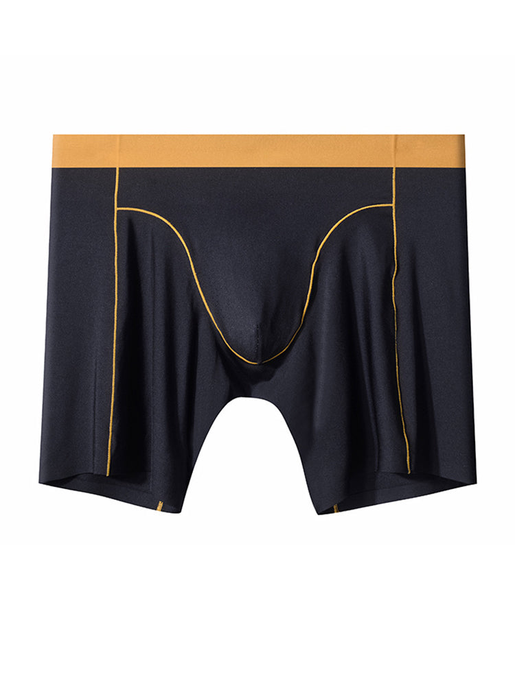 2 Pack Men's Sports Anti-Chafing Ice Silk Quick-Dry Boxers Briefs & Midway Briefs