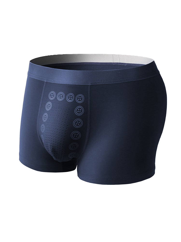 4 Pack Men's Mid-Rise Cotton Antibacterial Breathable Trunks