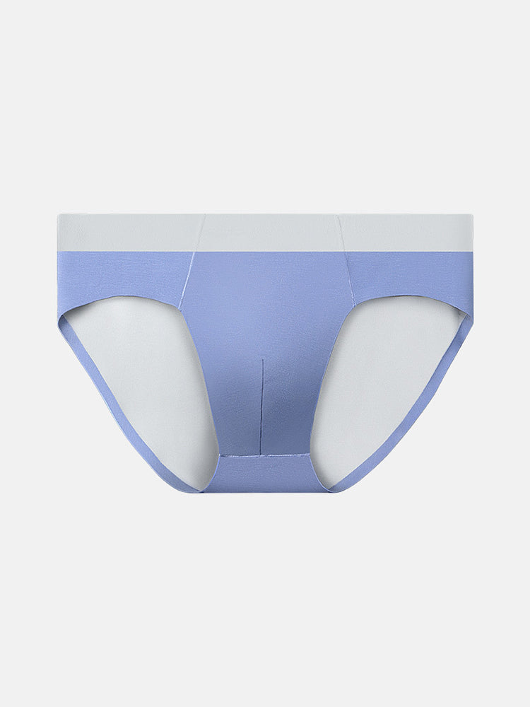 Men's Seamless Spliced Color Pouch Briefs