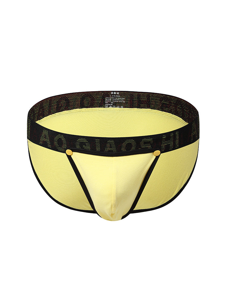 3 Pack Men's Large Pouch Button Waistband Briefs