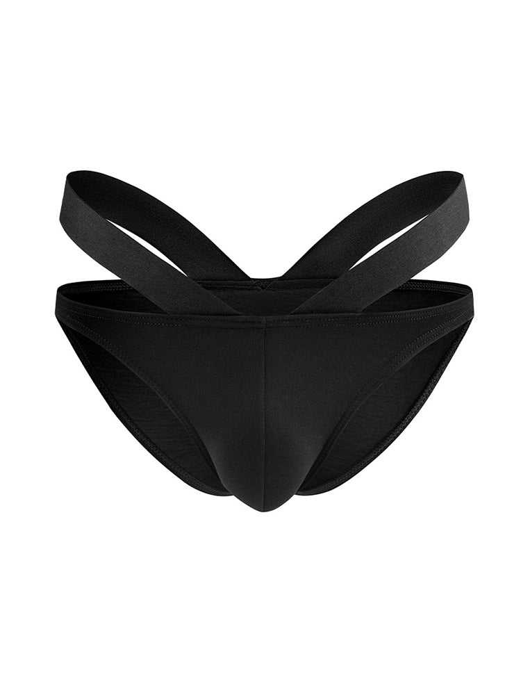 3-pack Men's Double-layer Pouch V-neck Double-waist Bikini