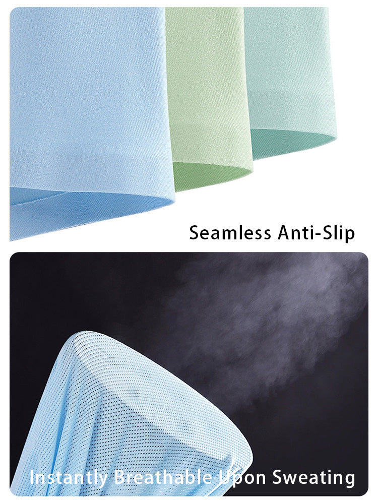 2 Pack Men's  Modal Seamless Antibacterial Anti-Chafing Leg Boxers Briefs & Midway Briefs