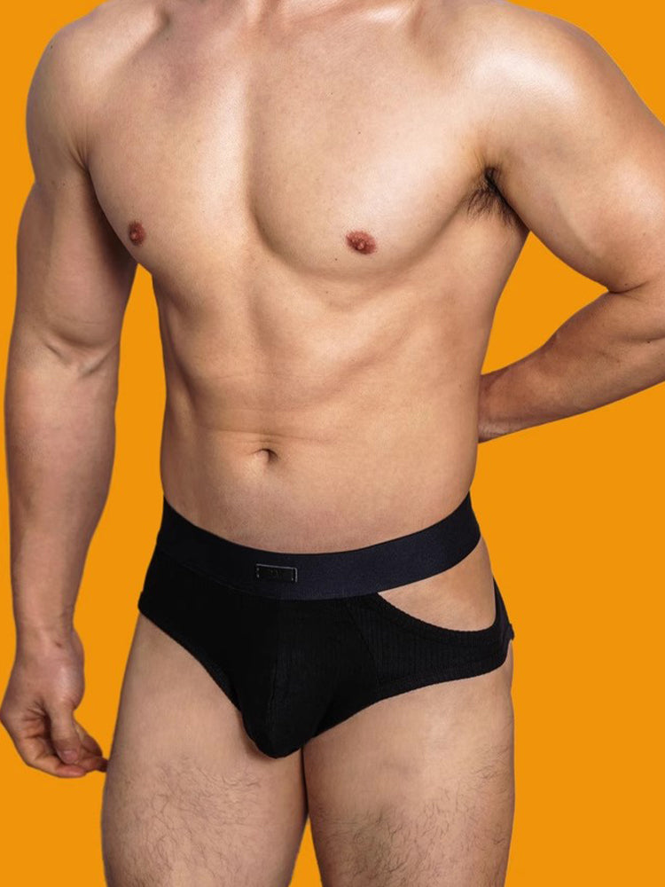2 Pack Men's Low-Rise Sexy Side-Opening Briefs