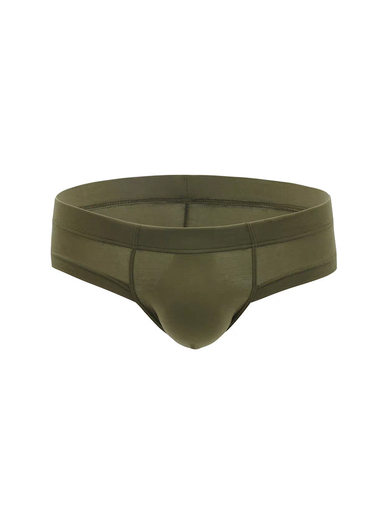 3 Pack Men's Cotton Solid U-Shaped Pouch Briefs