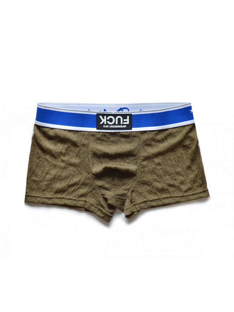 3 Pack Men's Lace Mesh Quick-Drying Breathable Solid Color Trunks