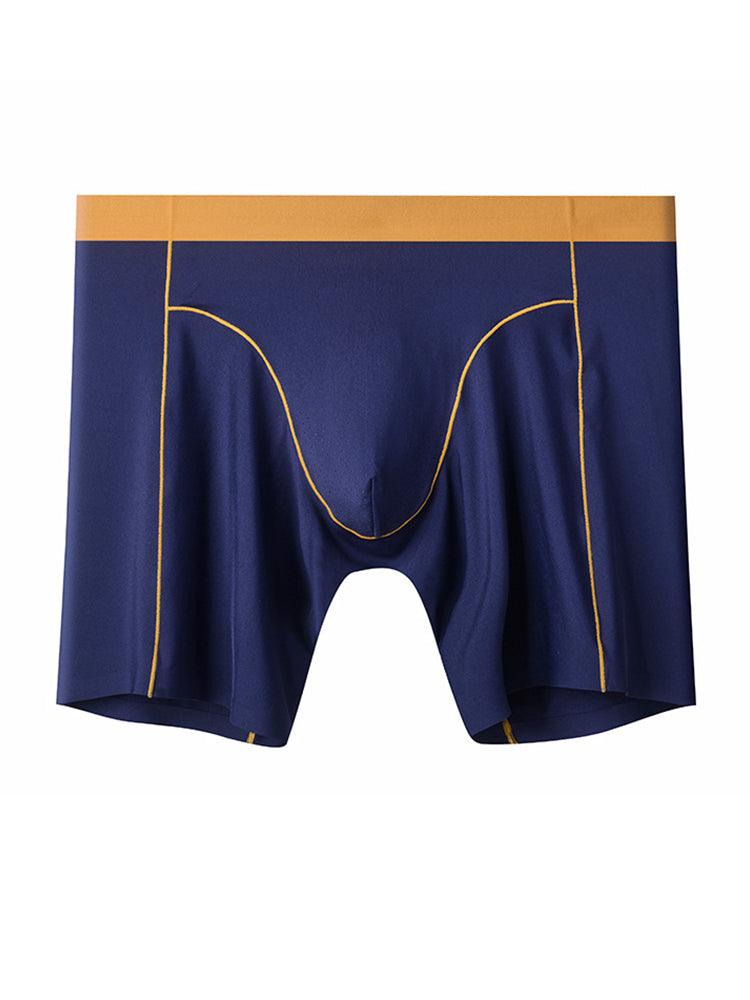 2 Pack Men's Sports Anti-Chafing Ice Silk Quick-Dry Boxers Briefs & Midway Briefs