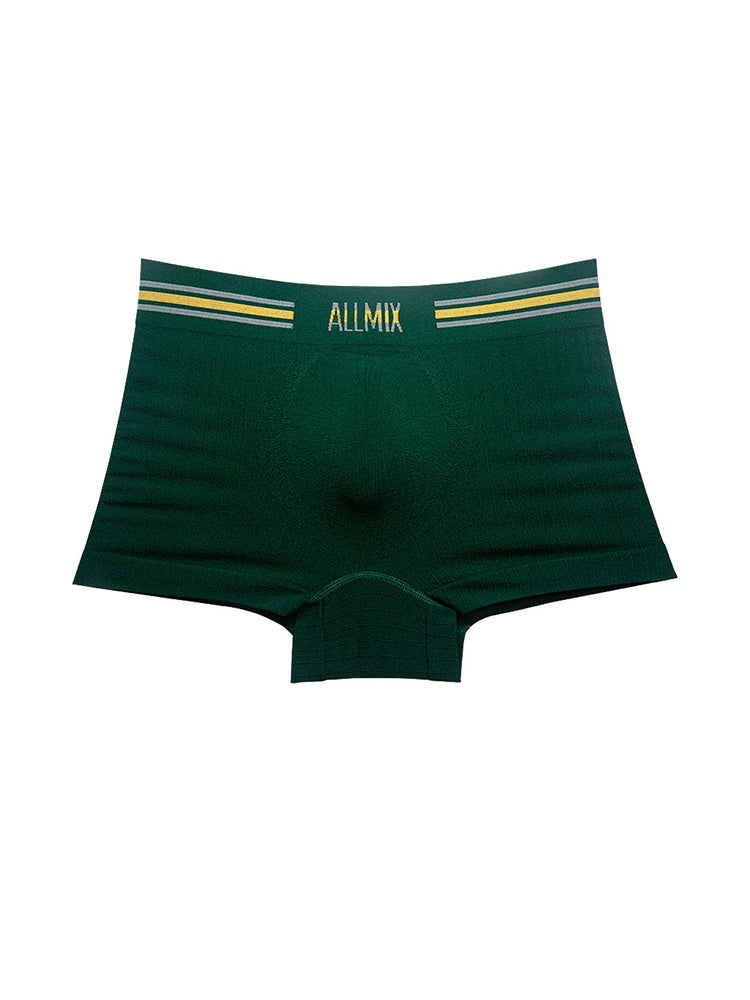 3 Pack ALLMIX Men's Sexy Striped Seamless Low Waist Boxers Briefs