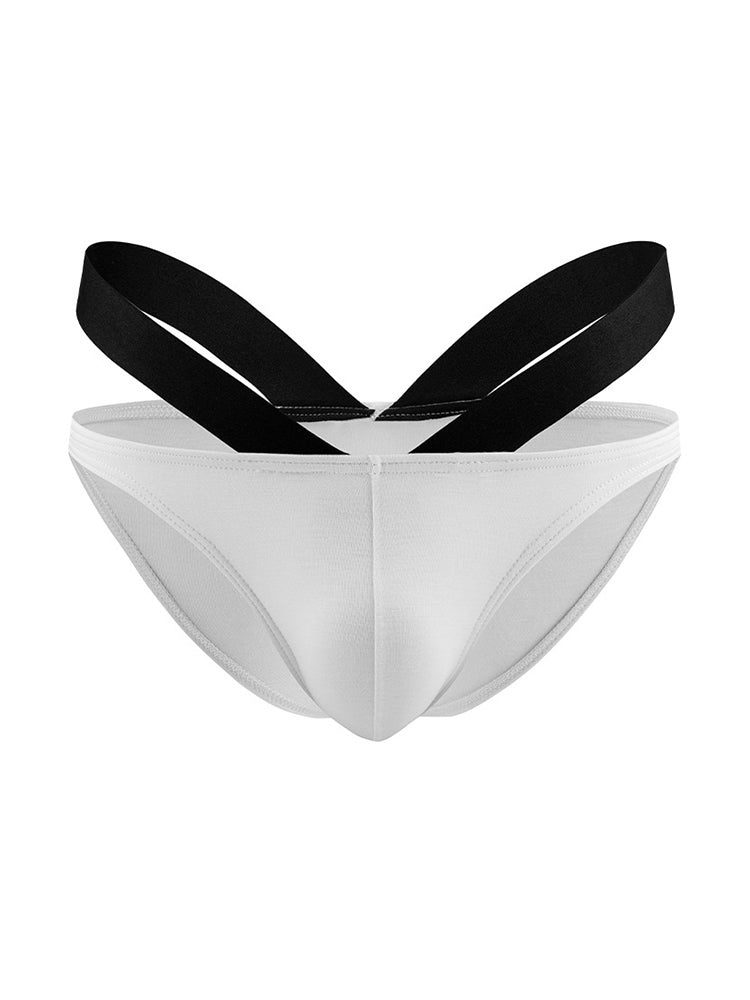 3-pack Men's Double-layer Pouch V-neck Double-waist Bikini